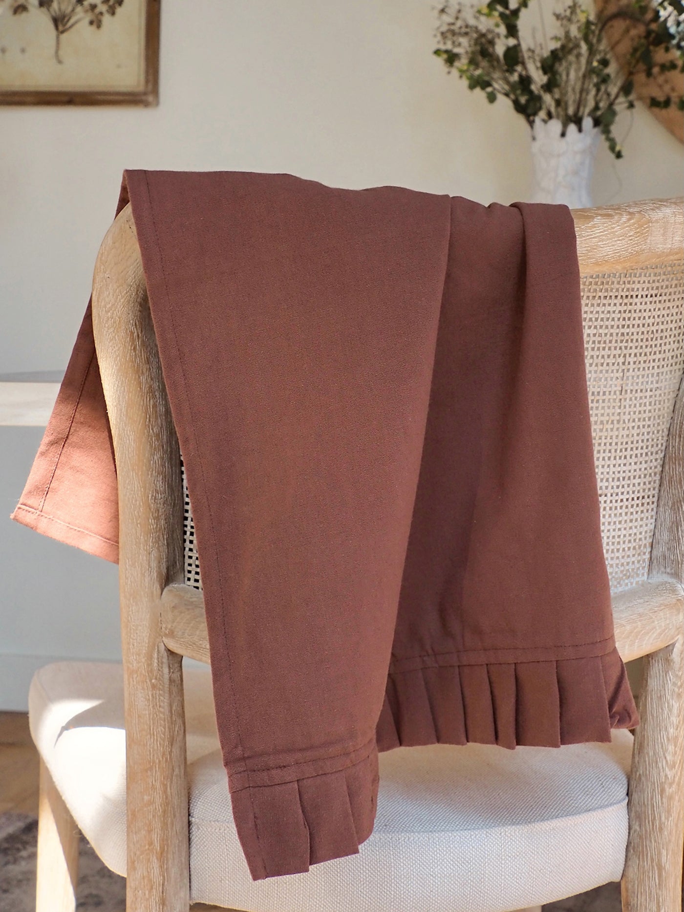 Rustic Ruffle Chocolate Tea Towel