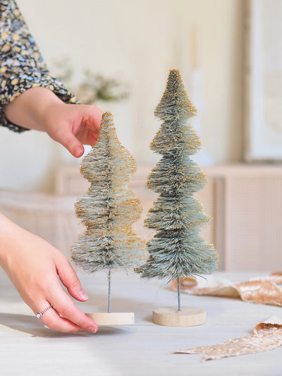 Glitter Mint Bottle Brush Tree - The Cross Decor & Design