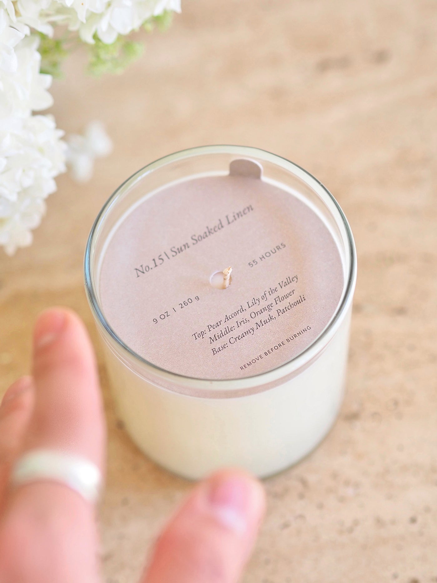 No. 15 Sun Soaked Linen Candle - The Cross Decor & Design