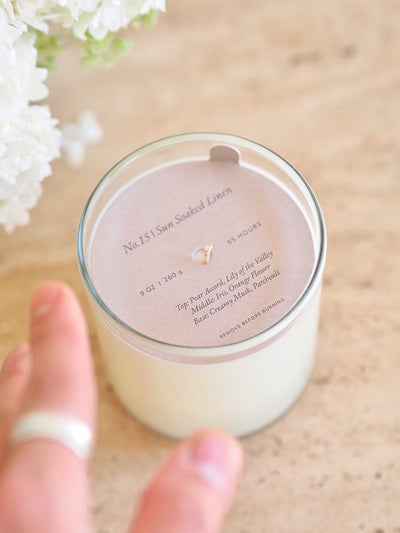 No. 15 Sun Soaked Linen Candle - The Cross Decor & Design