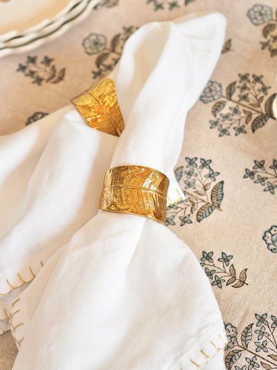 Gold Leaf Napkin Ring - The Cross Decor & Design