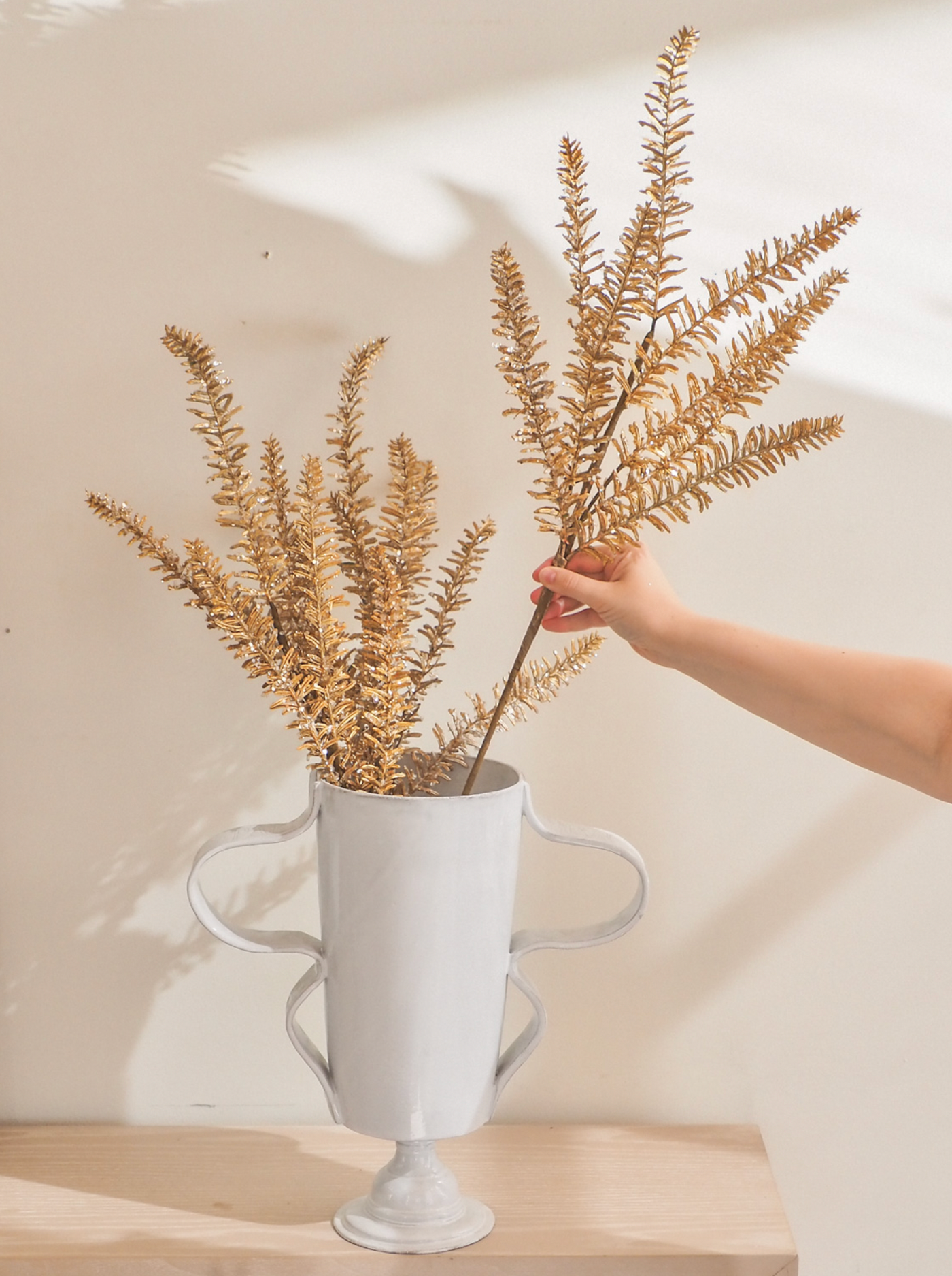 Gold Glitter Pine Stem - The Cross Decor & Design