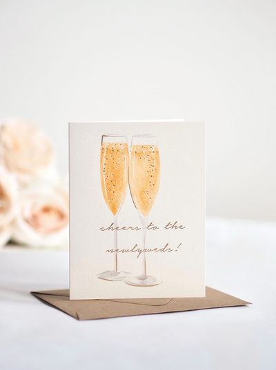 Cheers To The Newlyweds Greeting Card - The Cross Decor & Design