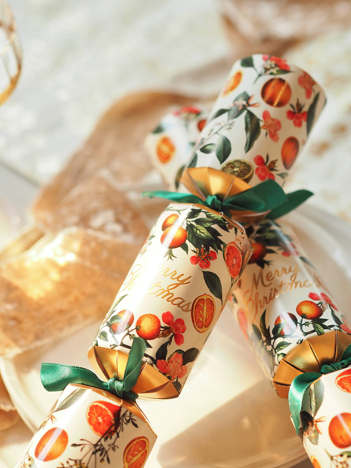 Antique White Oranges Crackers