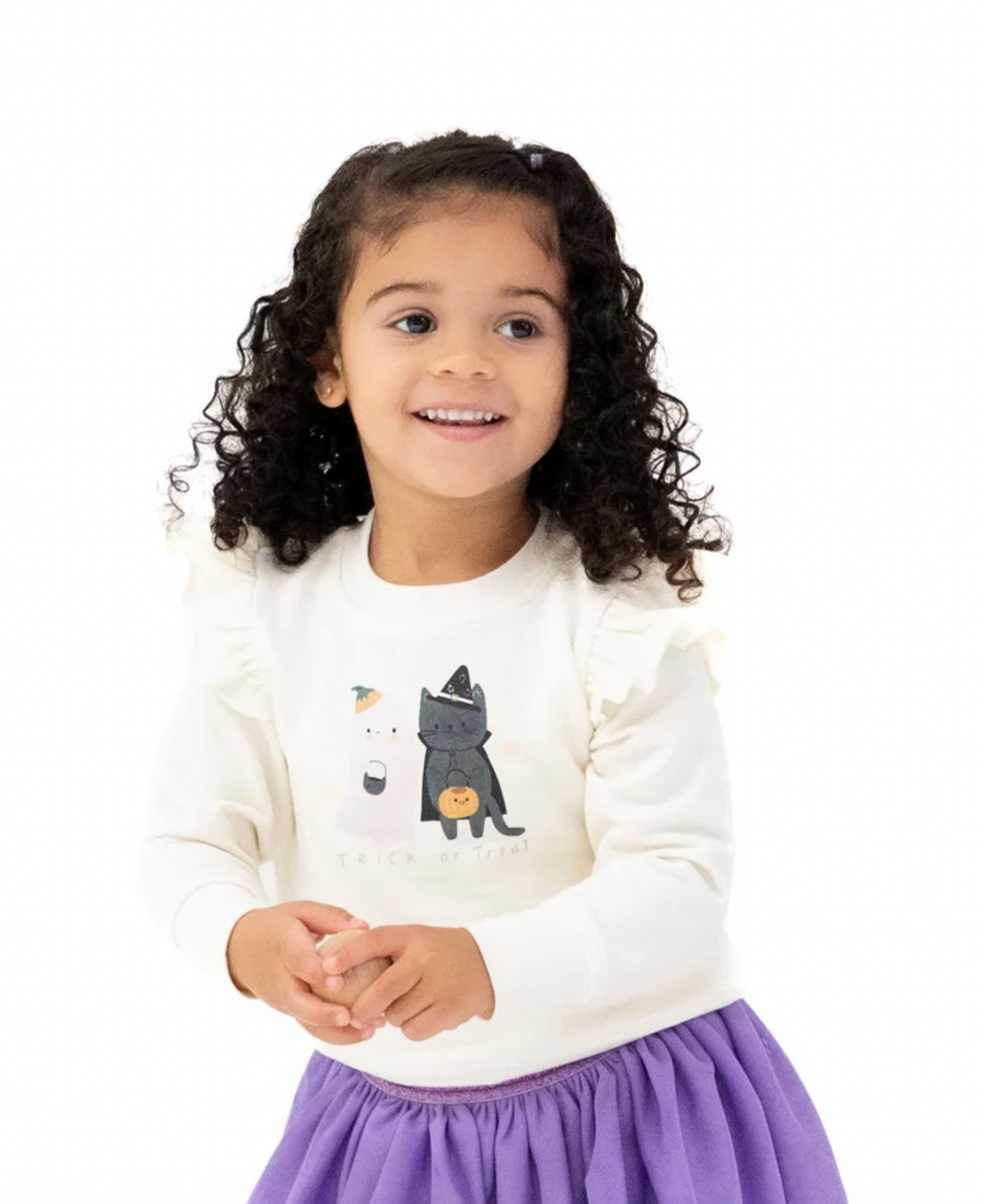 Trick Or Treat Ruffle Sweatshirt - The Cross Decor & Design