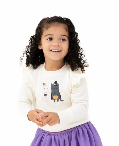 Trick Or Treat Ruffle Sweatshirt - The Cross Decor & Design