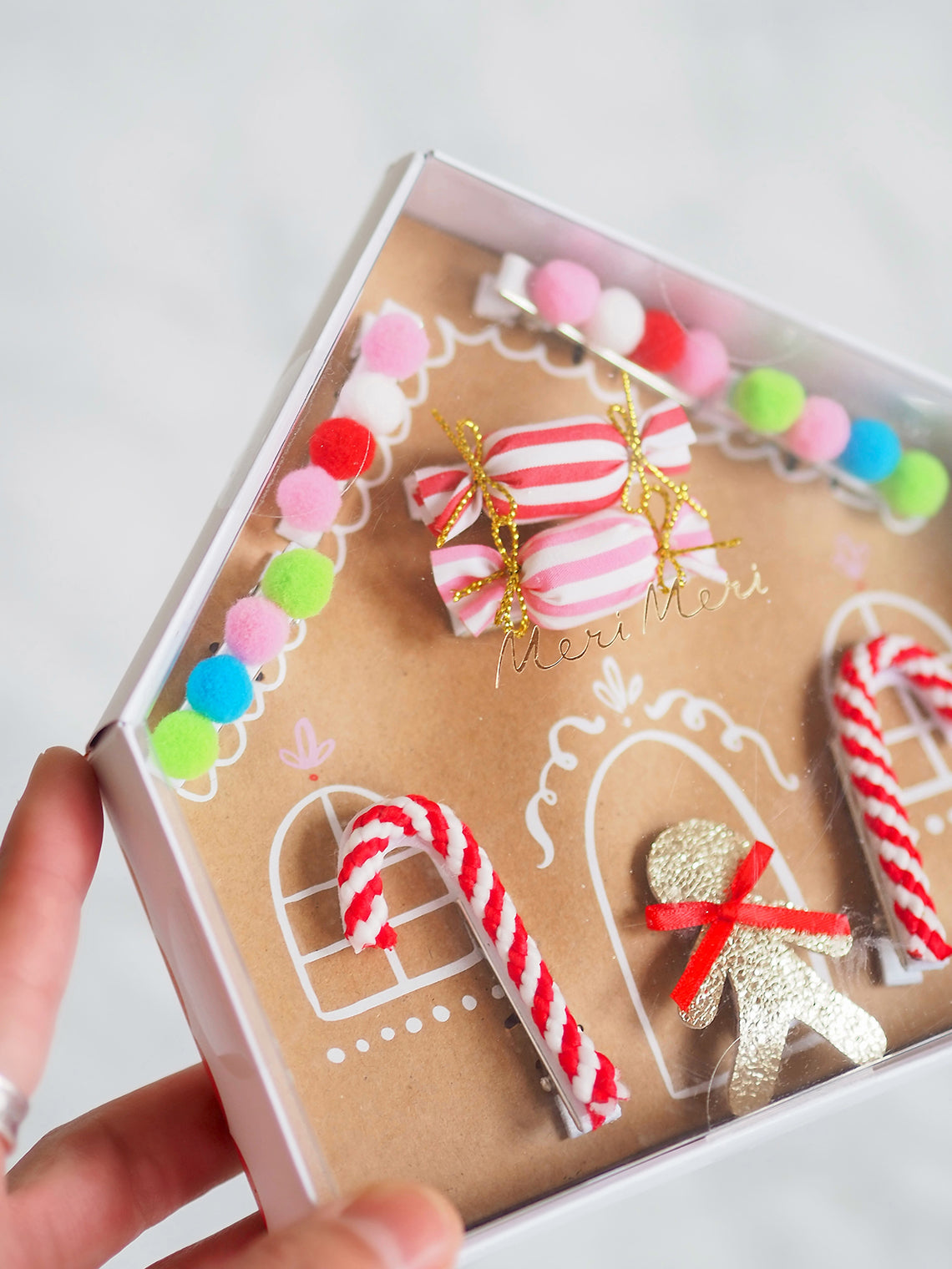 Gingerbread House Hair Clips