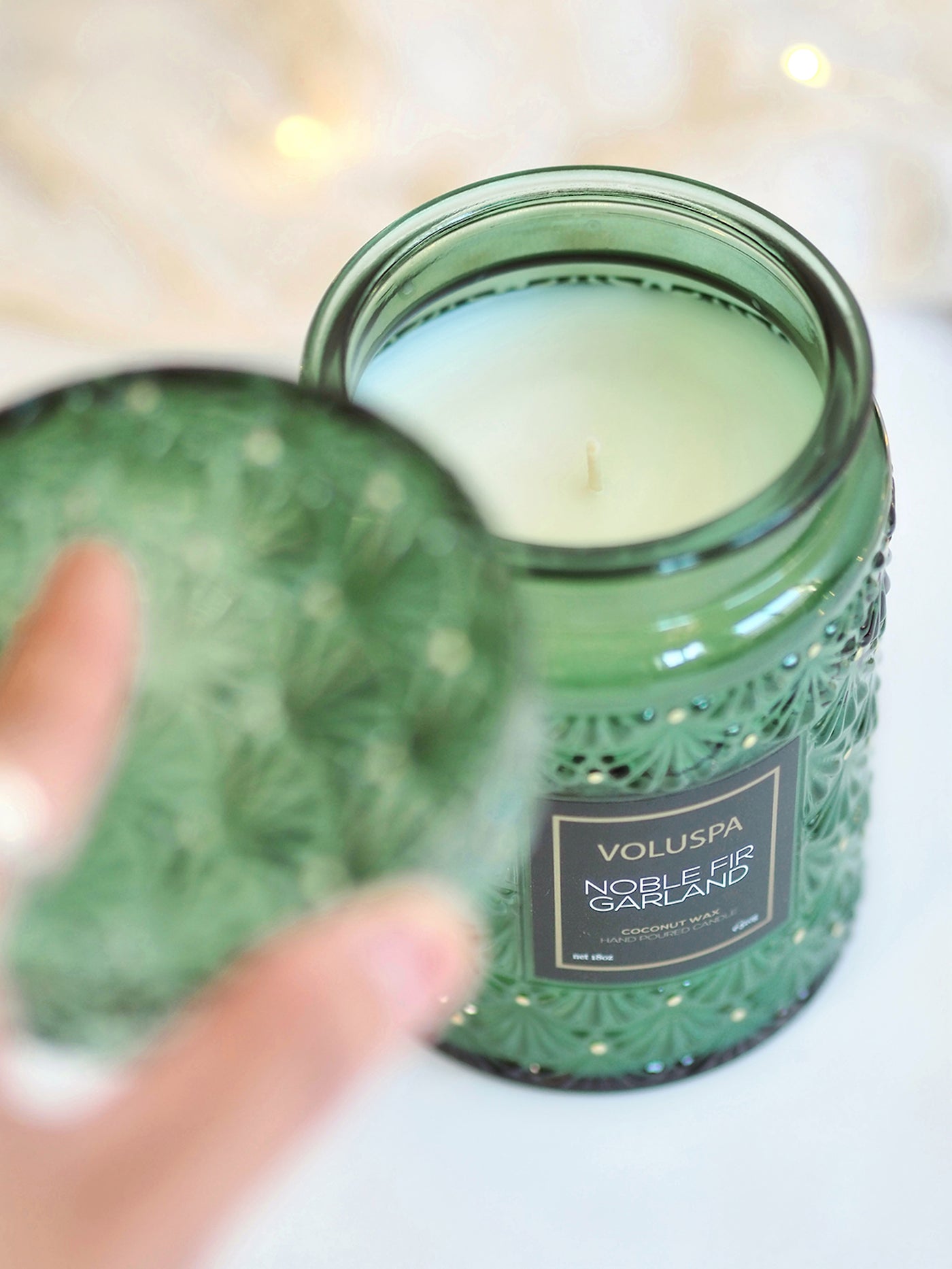 Noble Fir Garland Jar Candle | Large - The Cross Decor & Design