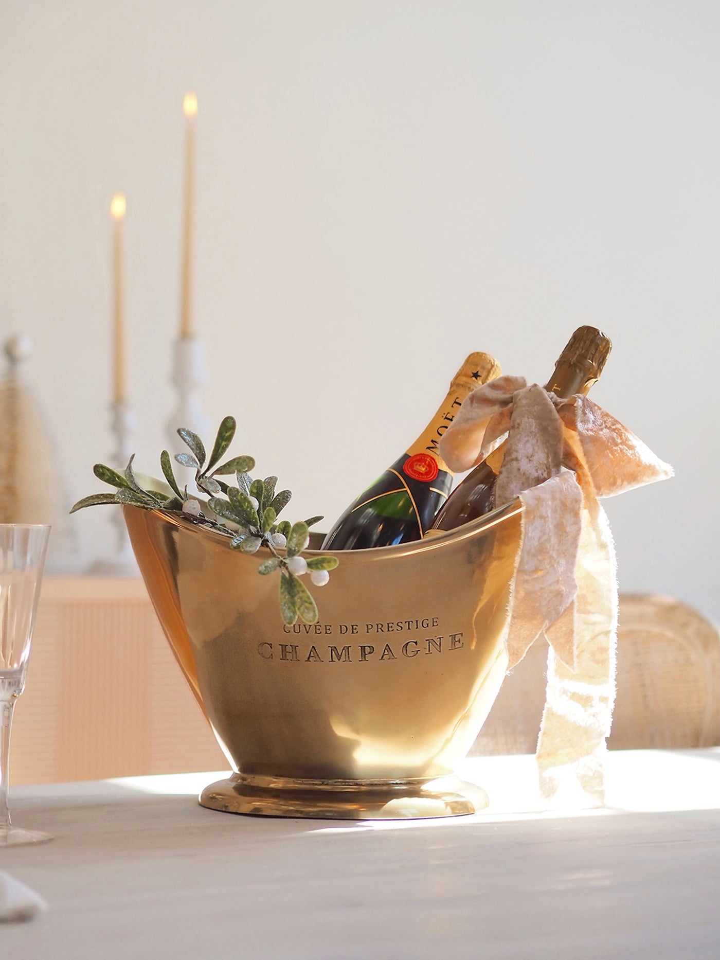 Brass Patina Champagne Bucket