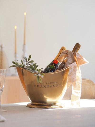Brass Patina Champagne Bucket