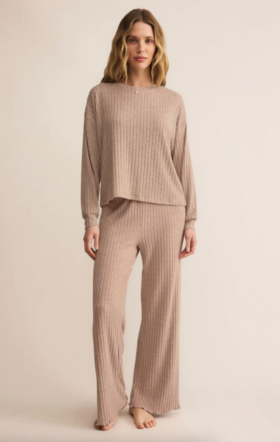 Dusty Rose Ribbed Pant