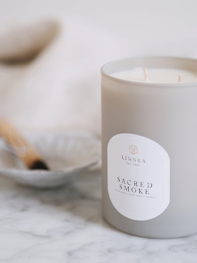 Sacred Smoke 2 Wick Candle - The Cross Decor & Design