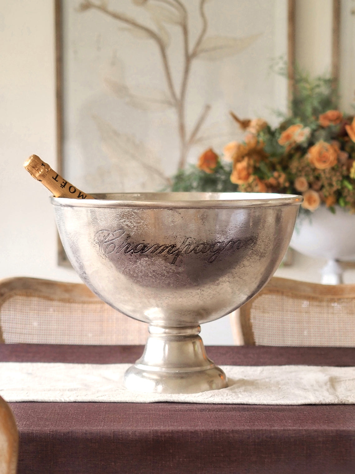Champagne Pedestal Bowl