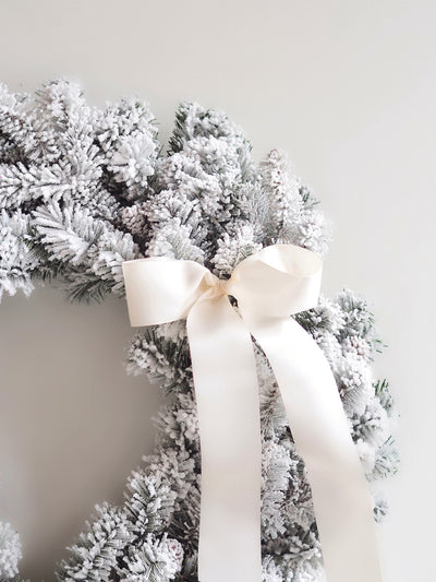 Spruce Flocked Wreath 30" - The Cross Decor & Design