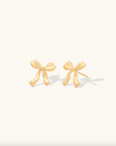 Bow Petite Earrings | Gold - The Cross Decor & Design