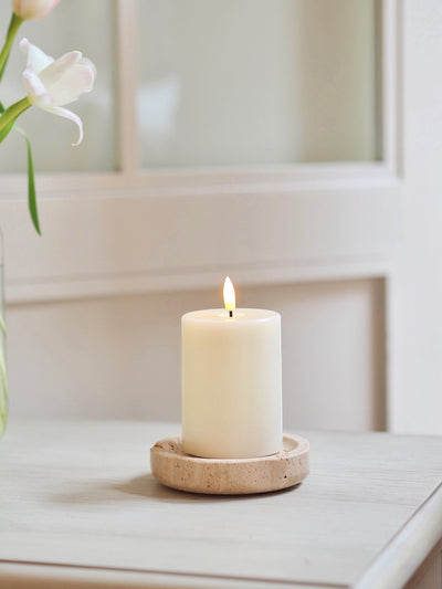 Battery Operated Sand Pillar Candle - The Cross Decor & Design