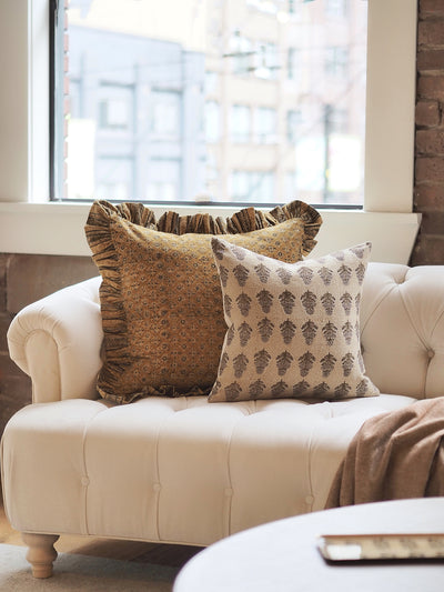 Anika Positano Ruffle Pillow | 22x22 - The Cross Decor & Design