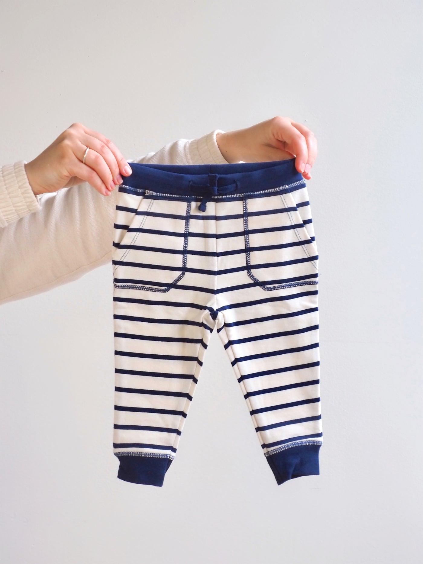 Navy Stripe Raglan Sweatshirt & Jogger Set - The Cross Decor & Design