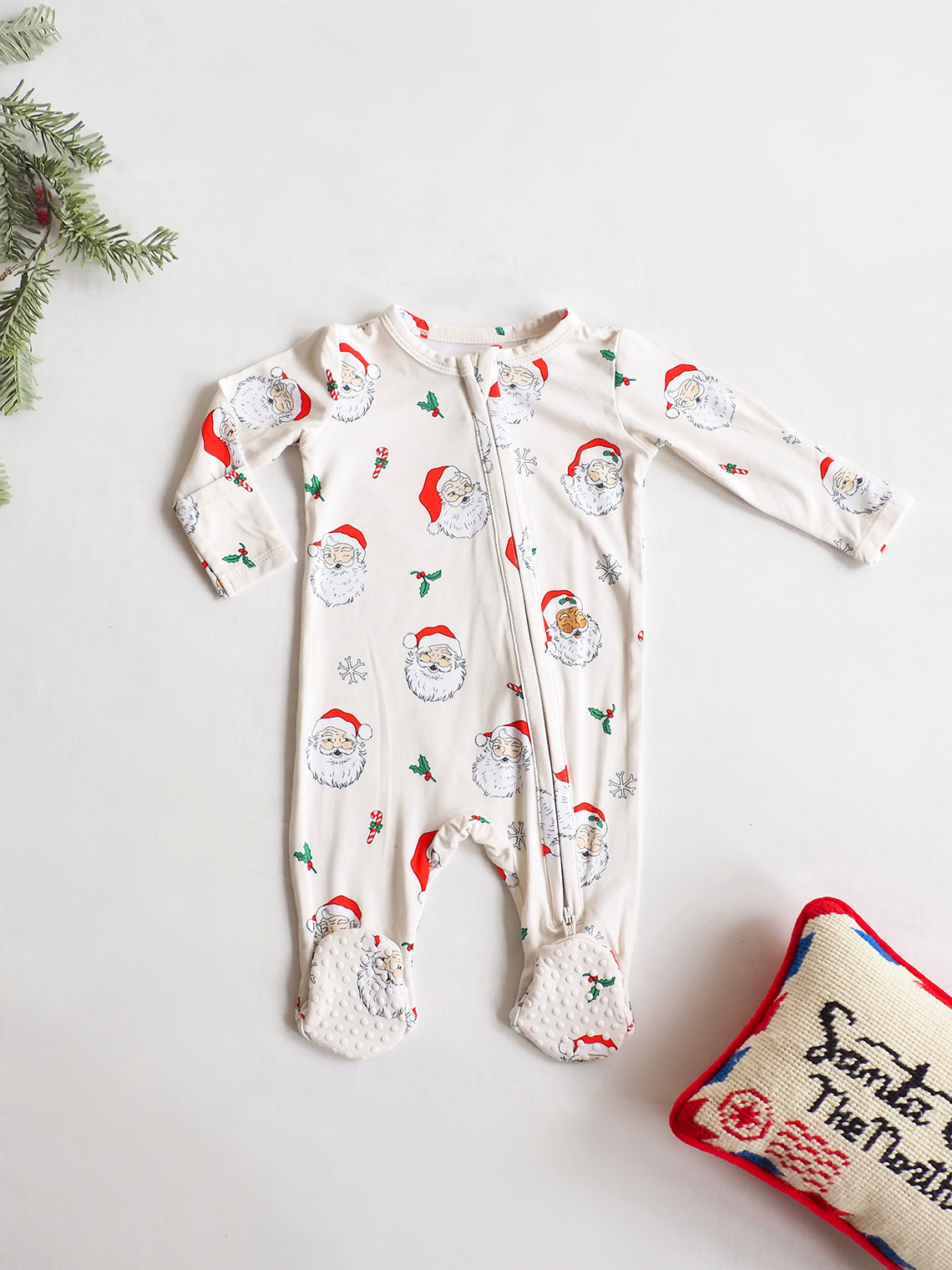 Vintage Santas Zipper Footie