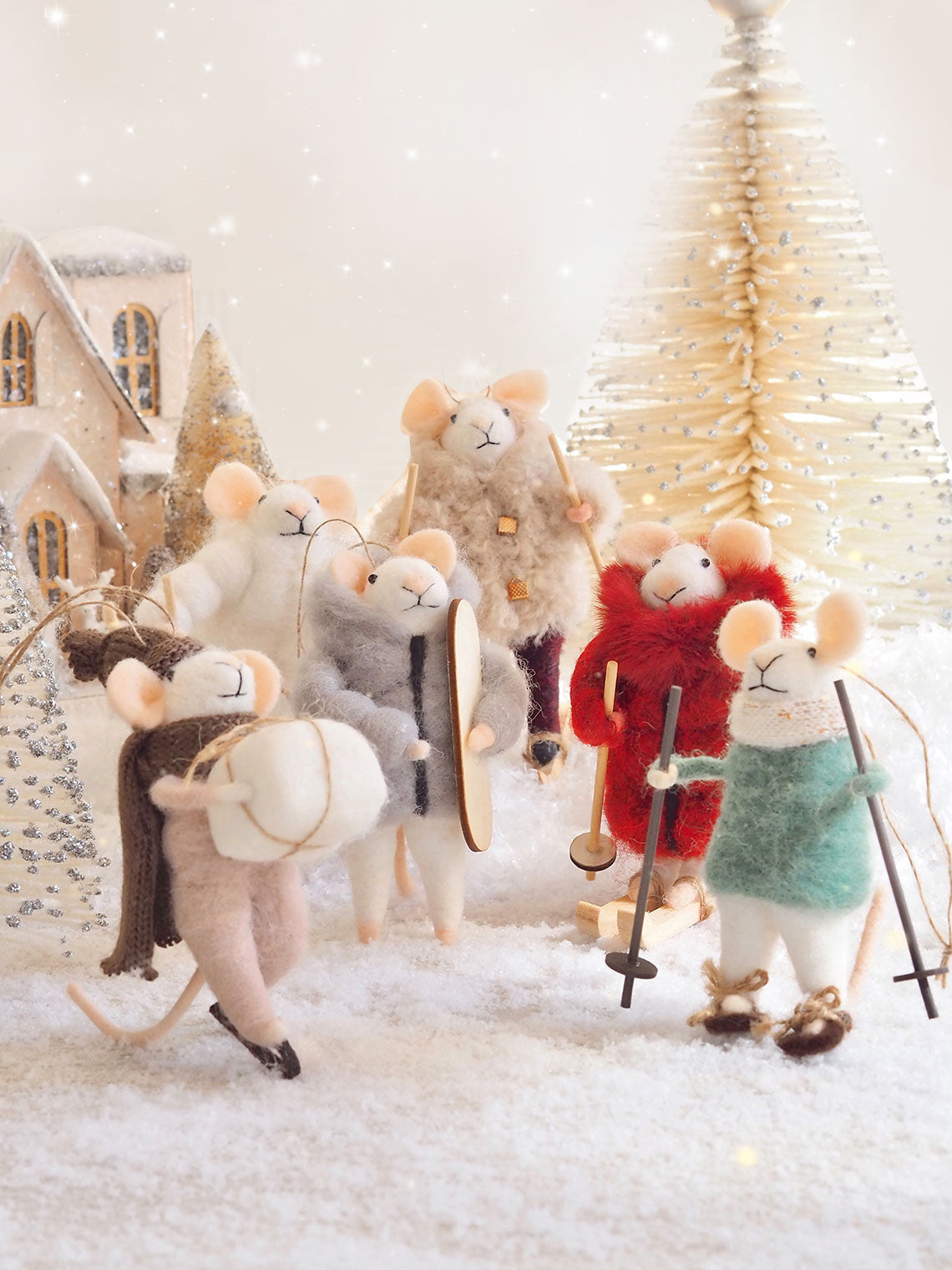 Mimi Frost Skiing Mouse Ornament