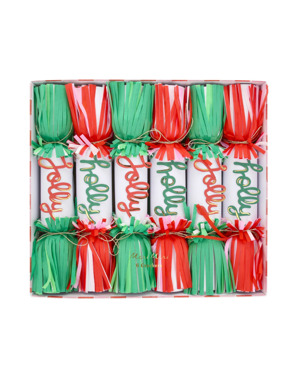 Jolly Holly Fringe Crackers