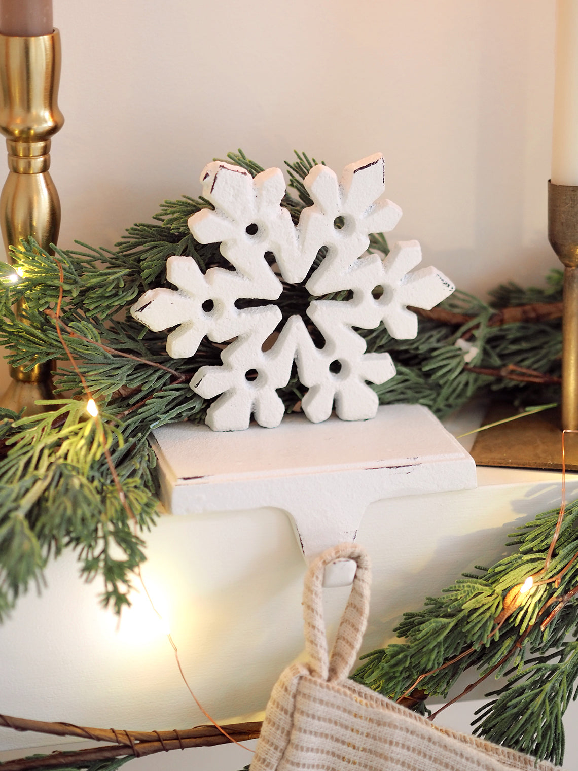 Let It Snow White Stocking Holder