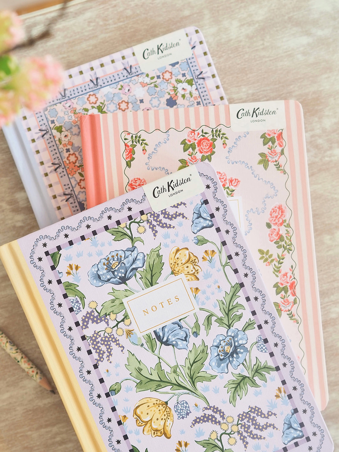 Rose Flutter Stripe Notebook
