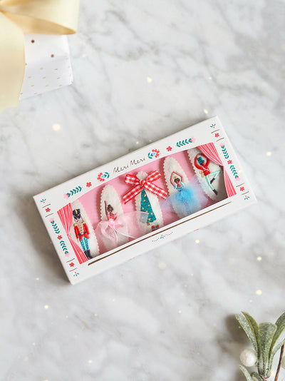 Embroidered Nutcracker Hair Clips