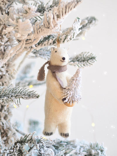 Cozy Bear w/ Tree Ornament
