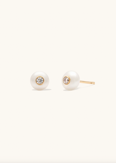 Epoch Pearl Studs | 10K Gold - The Cross Decor & Design