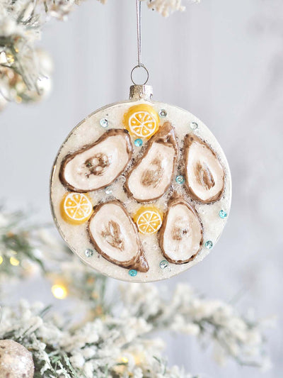 Plated Oysters on Ice Ornament