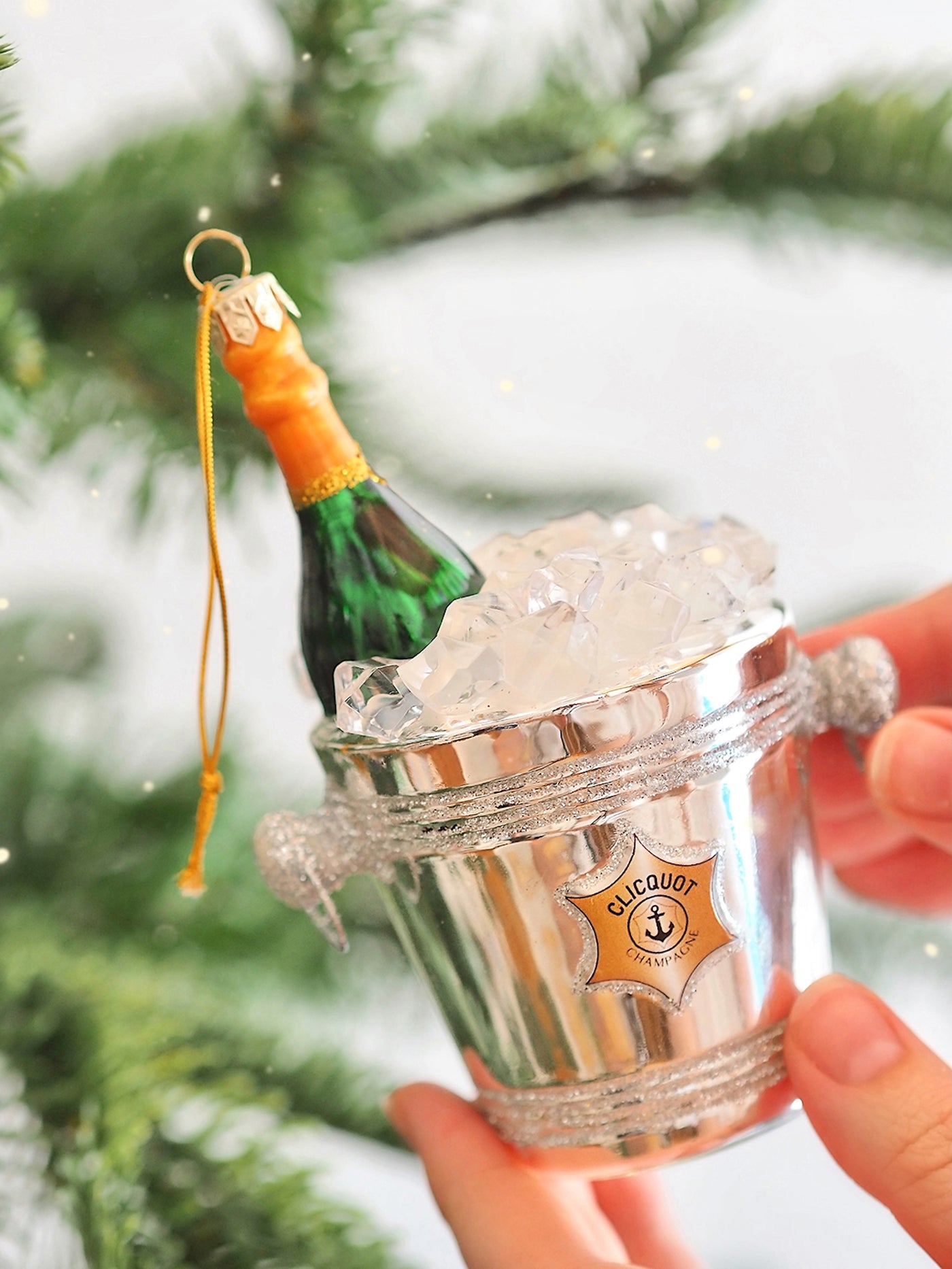 Champagne On Ice Ornament