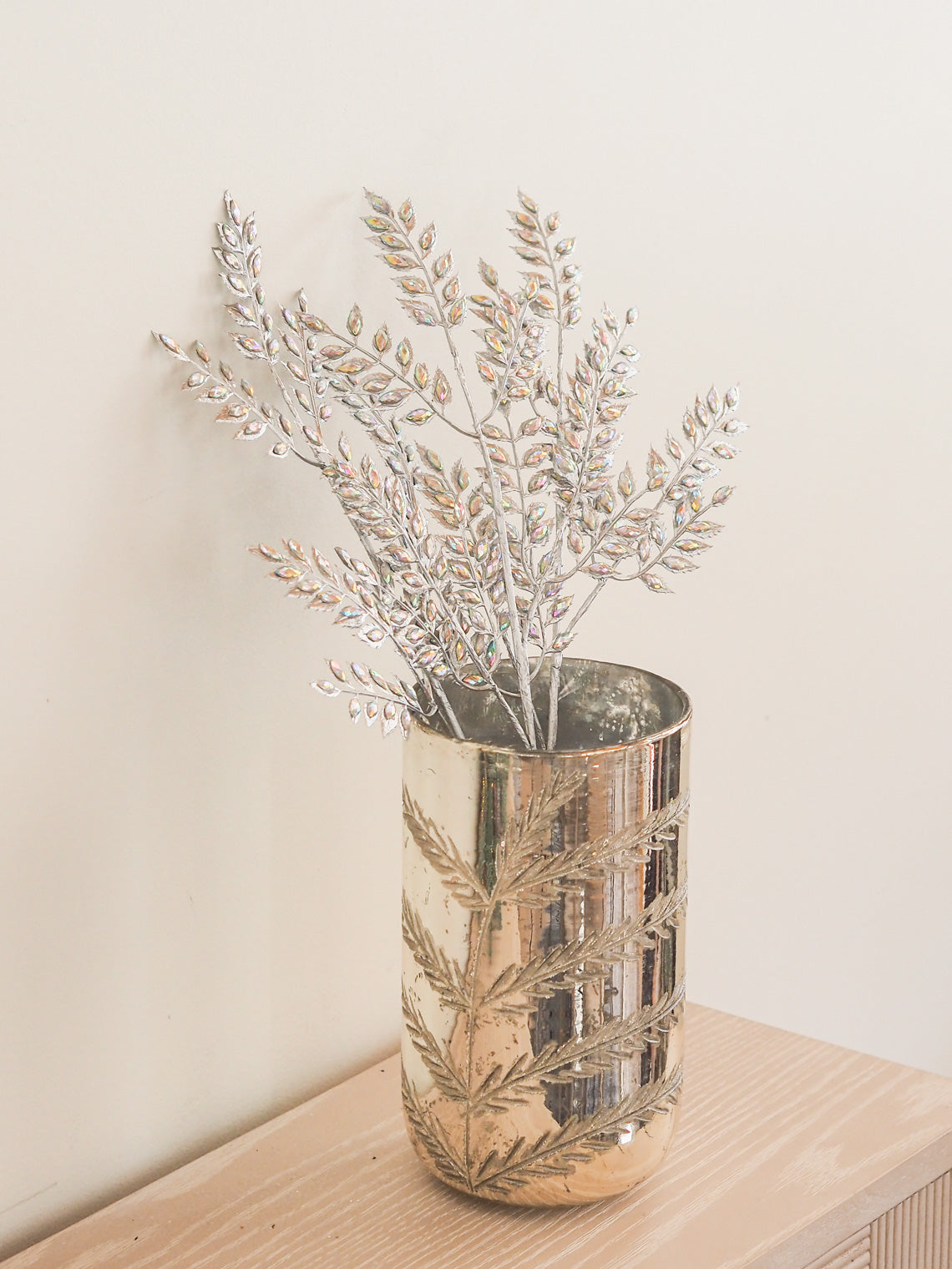 Iridescent Silver Jewel Stem - The Cross Decor & Design