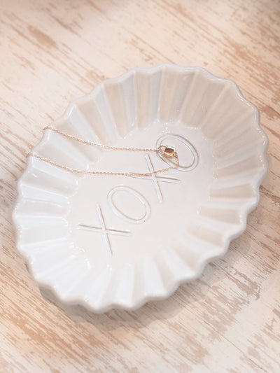 Incanto White XOXO Plate - The Cross Decor & Design