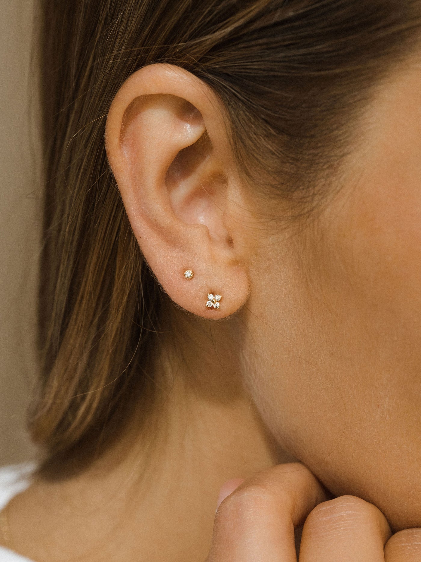 Diamond Stella Earrings | 14K Gold - The Cross Decor & Design