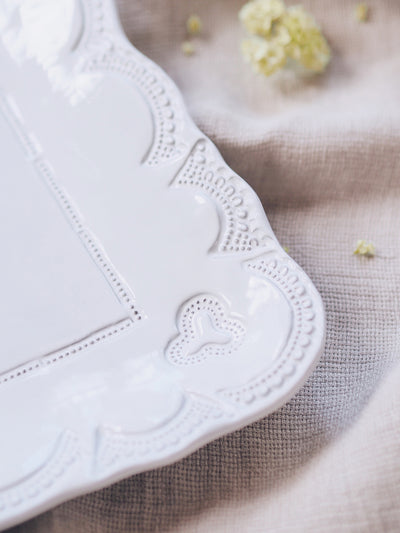 Incanto White Lace Platter - The Cross Decor & Design