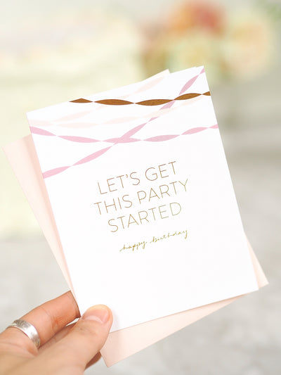 Birthday Streamers Card - The Cross Decor & Design