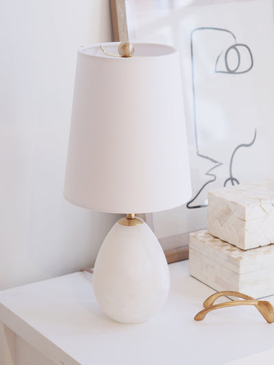 Perla Alabaster Mini Lamp - The Cross Decor & Design