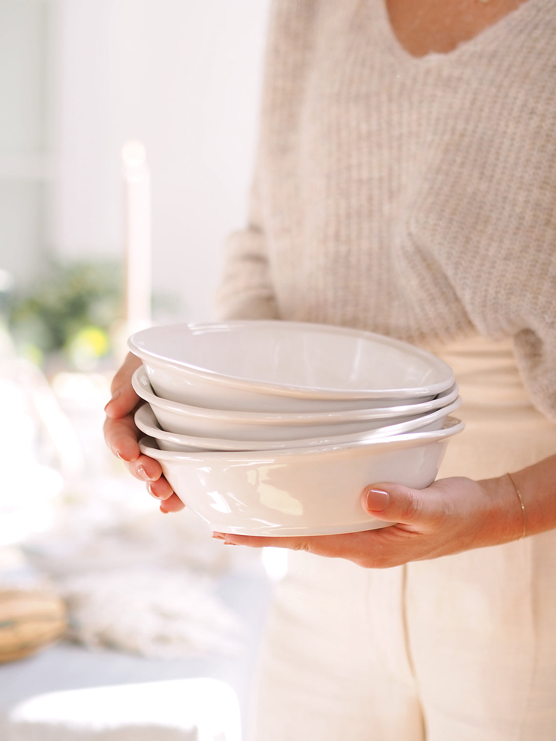 Milla Dishware | White - The Cross Decor & Design