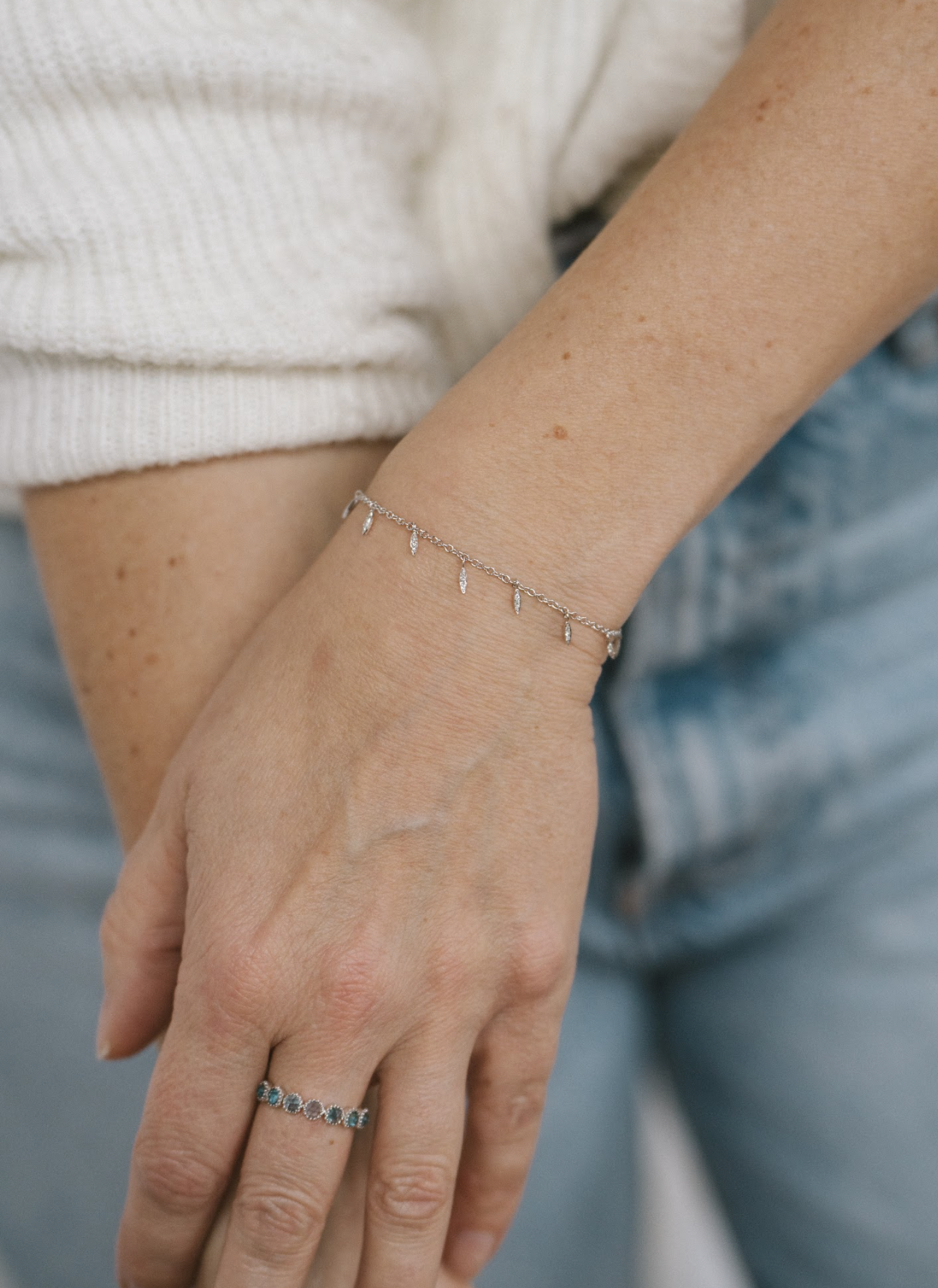 Zara London Blue Topaz Ring | 14K White Gold - The Cross Decor & Design