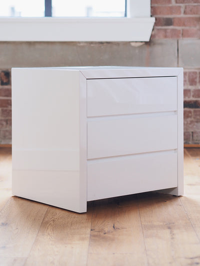 Posy White 3 Drawer Nightstand - The Cross Decor & Design