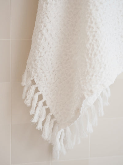 White Waffle Hand Towel - The Cross Decor & Design