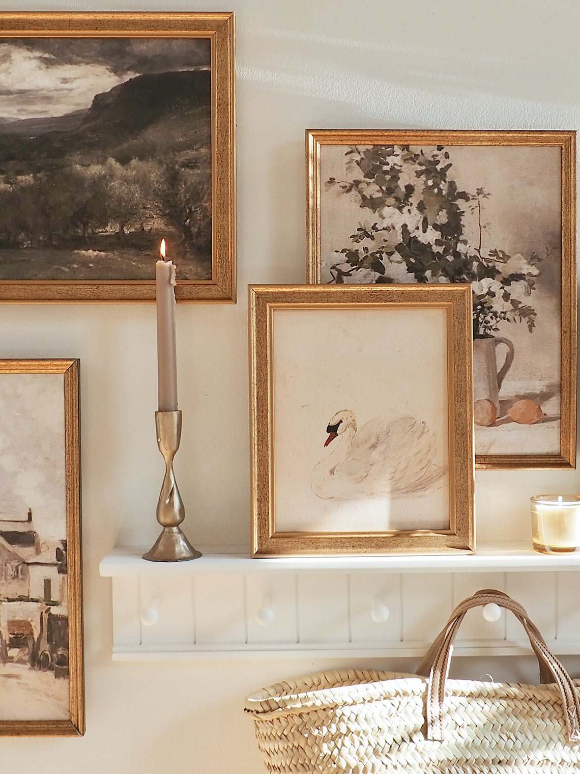 White Swan Framed Canvas Print - The Cross Decor & Design