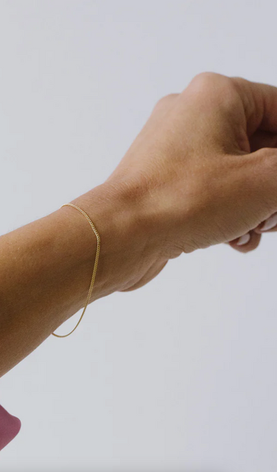 Curb Chain Bracelet | 14K Gold - The Cross Decor & Design