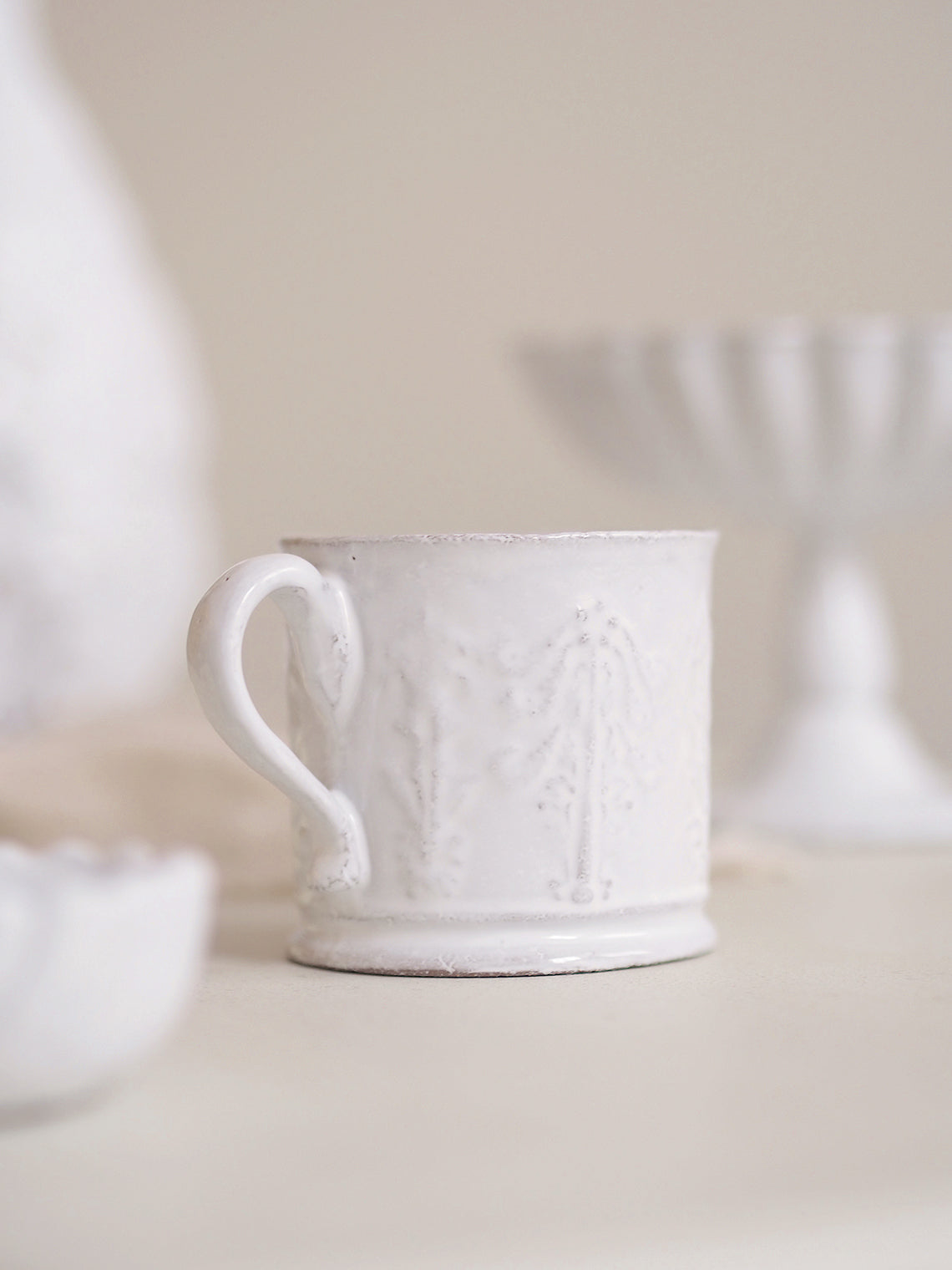 Colbert Embossed Coffee Cup | Medium - The Cross Decor & Design