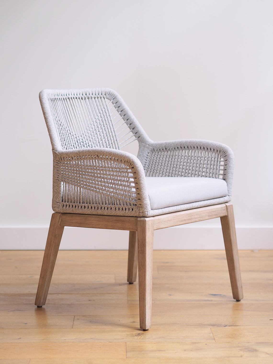 Lily Grey Loom Arm Chair - The Cross Decor & Design