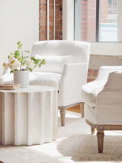 Louis Cannes Bergere Whispy White Chair - The Cross Decor & Design