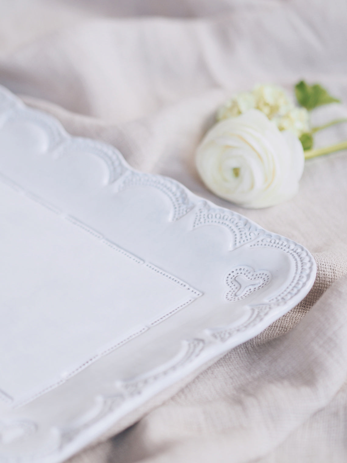 Incanto White Lace Platter - The Cross Decor & Design