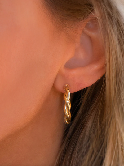 Twist Hoops | Gold - The Cross Decor & Design