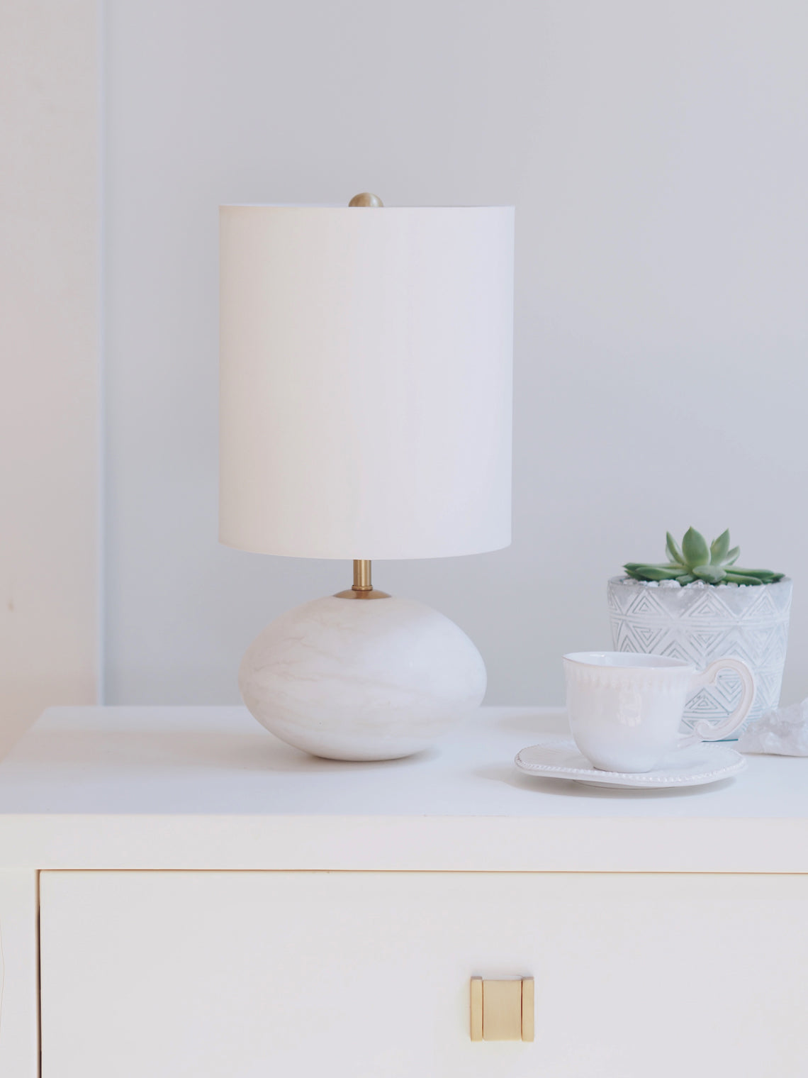 Althea Alabaster Mini Orb Lamp - The Cross Decor & Design